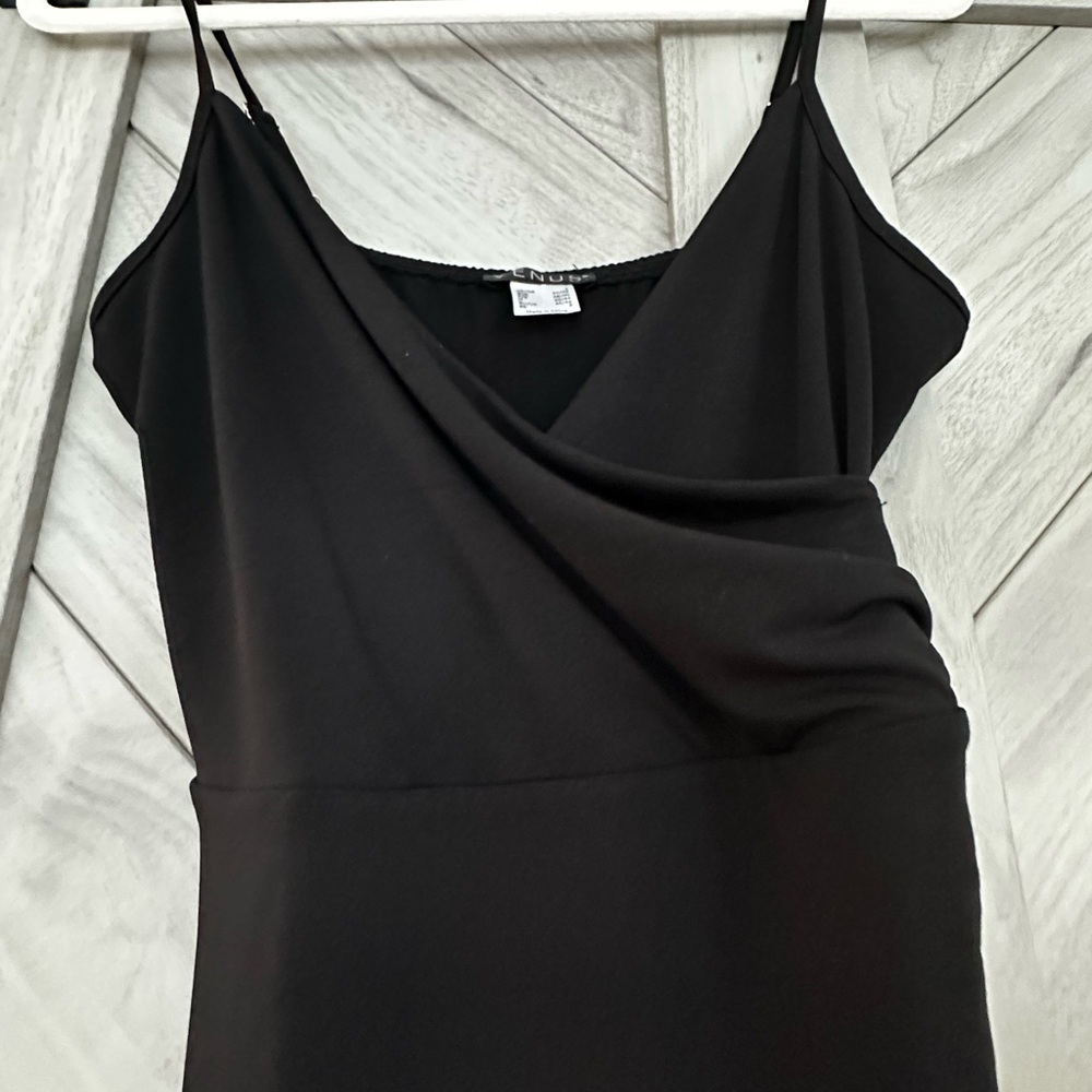VENUS stretchy strappy small Black high low bottom Dress nwot - Picture 2 of 9